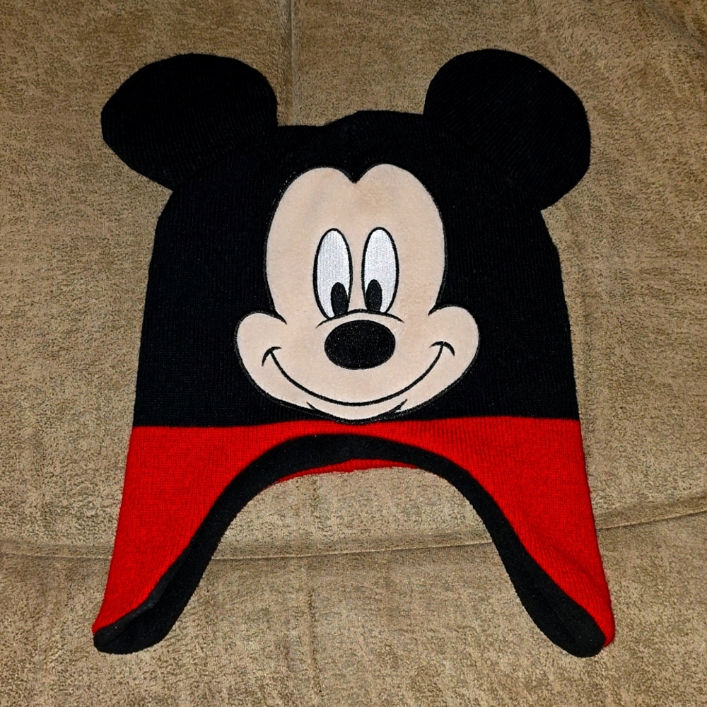 Mickey Mouse Toddler Sock Hat with Ears OSFM